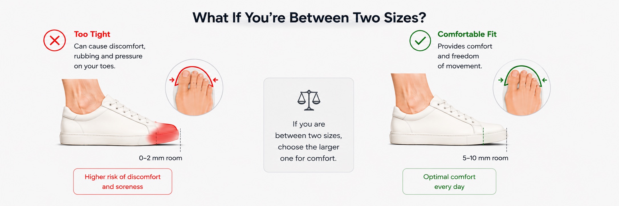 What to Do If You Are Between Two Shoe Sizes